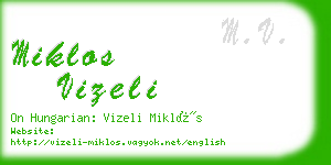 miklos vizeli business card